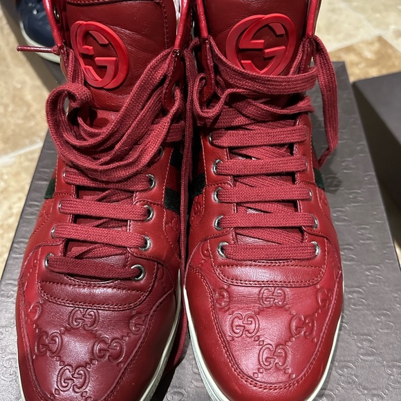 Men’s Gucci hightop sneakers guccissima like new - Picture 8 of 10